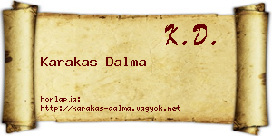 Karakas Dalma névjegykártya